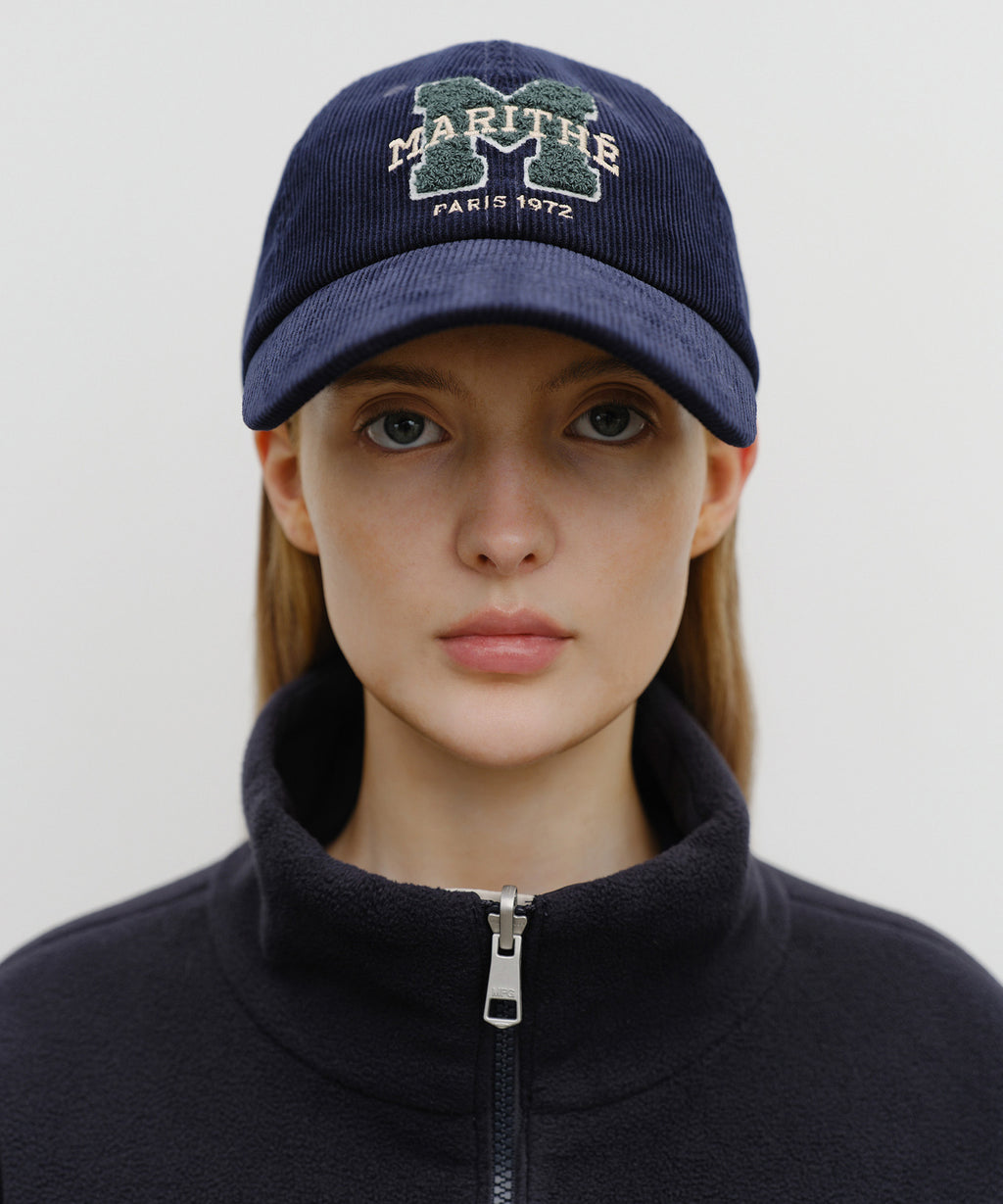 Marithe & Francois Girbaud - Logo Corduroy Covered Cap (Navy) product image 5 | TRAB K-Fashion Australia