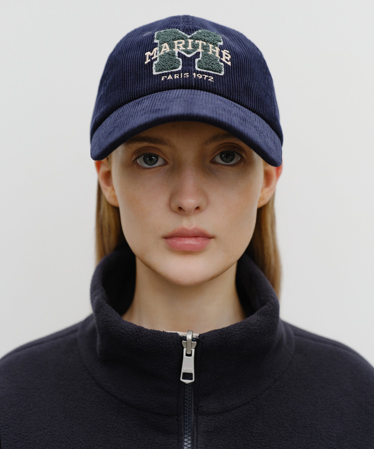 Marithe & Francois Girbaud - Logo Corduroy Covered Cap (Navy) product image 5 | TRAB K-Fashion Australia