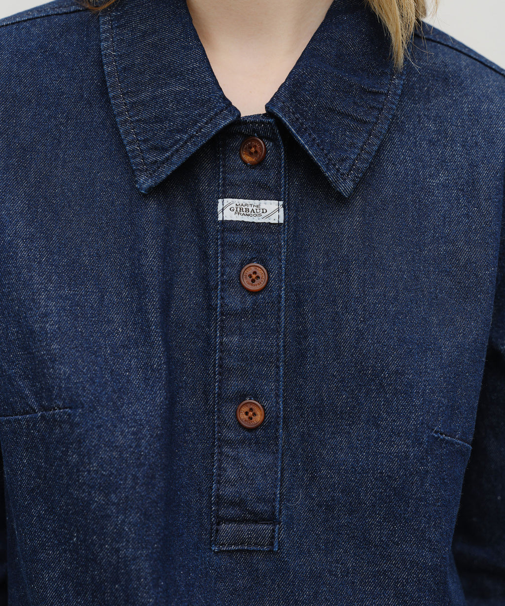 Marithe & Francois Girbaud - Denim Long Sleeve Dress (Dark Blue) product image 5 | TRAB K-Fashion Australia