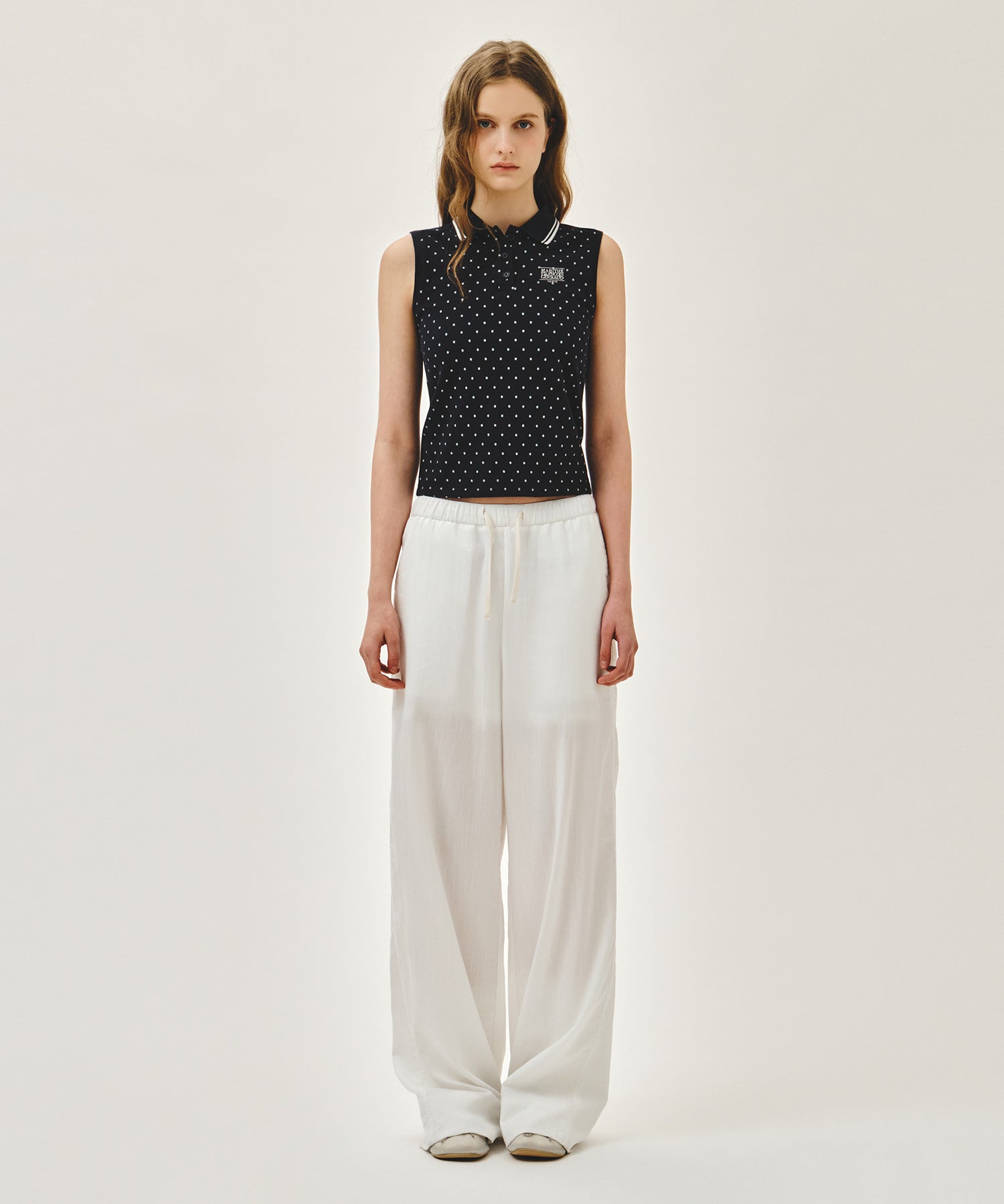 Marithe & Francois Girbaud - Small Classic Logo Pk Collar Sleeveless (Dot) product image 5 | TRAB K-Fashion Australia
