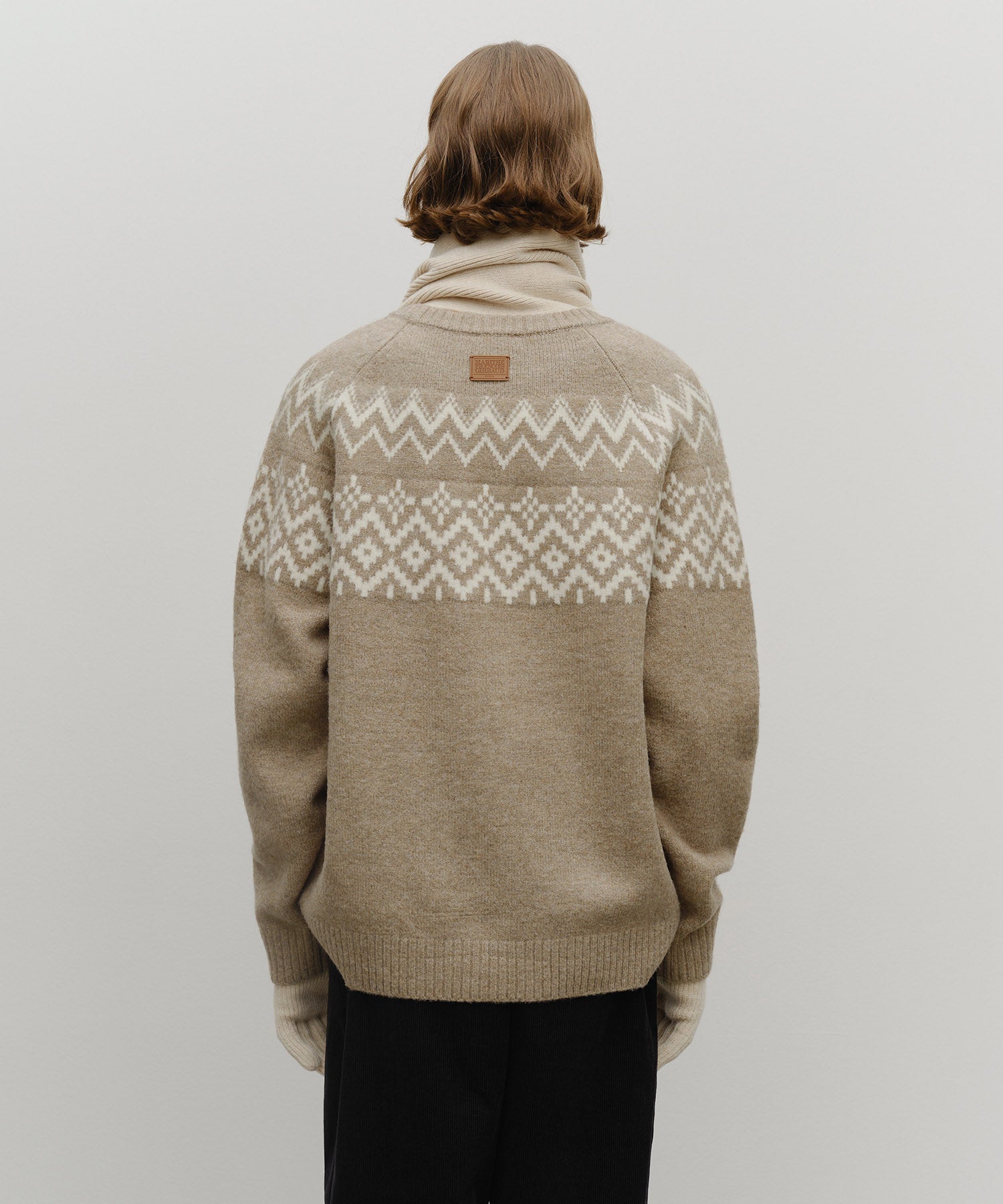 Marithe & Francois Girbaud - Classic Logo Muffler (Beige) product image 5 | TRAB K-Fashion Australia