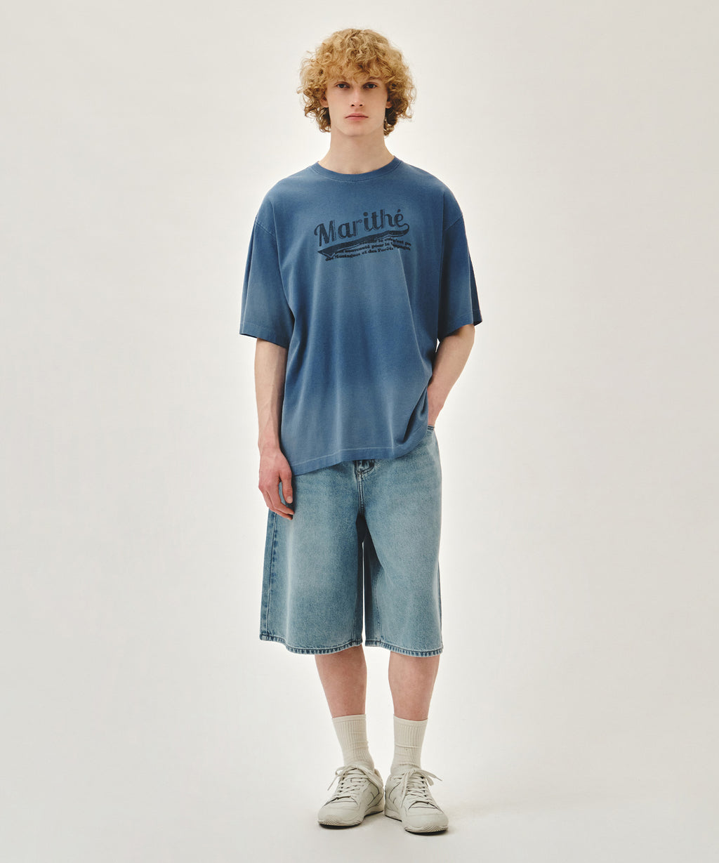 Marithe & Francois Girbaud - Gradation Dyeing Oversized Tee (Blue) product image 5 | TRAB K-Fashion Australia