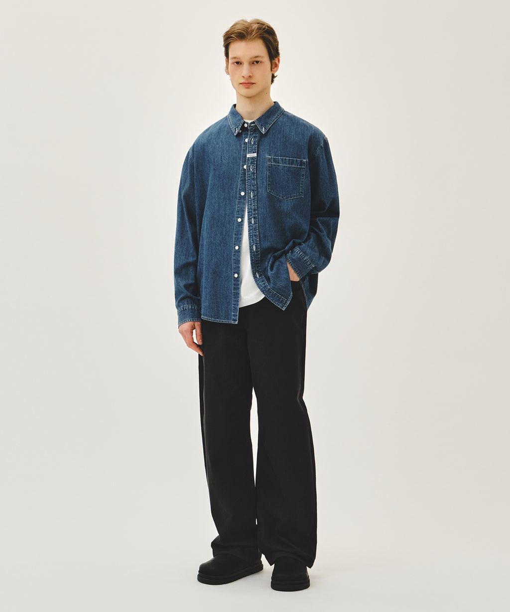 Marithe & Francois Girbaud - Uni Basic Denim Shirt (Blue) product image 5 | TRAB K-Fashion Australia
