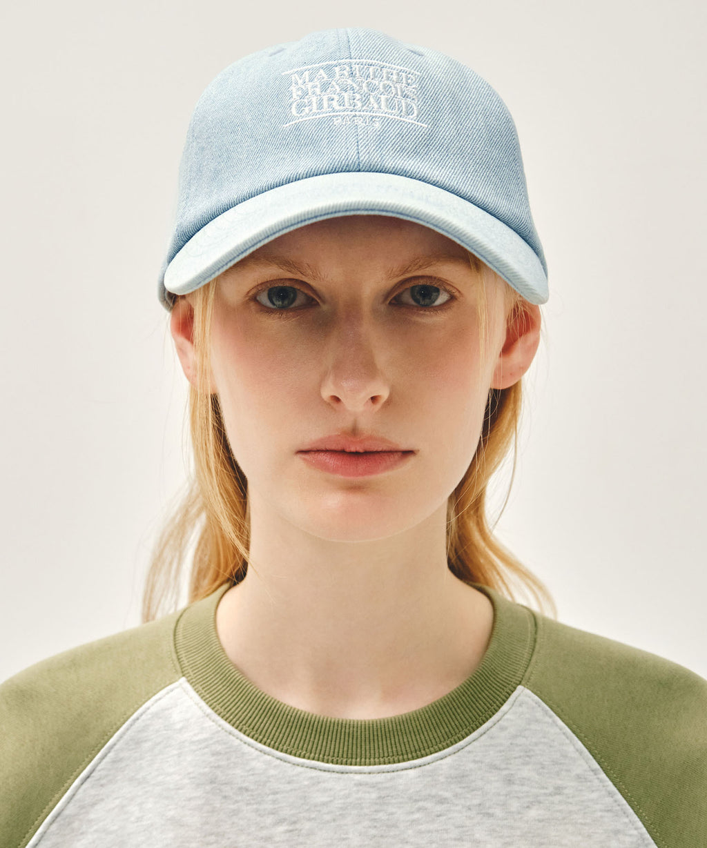 Marithe & Francois Girbaud - Denim Washing Small Classic Logo Covered Cap (Light Blue) product image 5 | TRAB K-Fashion Australia