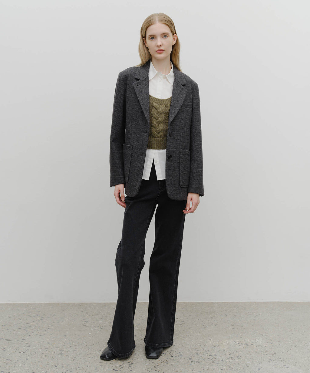 Marithe & Francois Girbaud - Wool Blazer Jacket (Charcoal) product image 8 | TRAB K-Fashion Australia