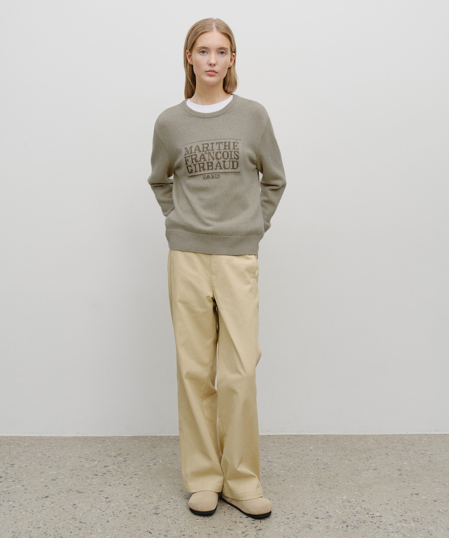 Marithe & Francois Girbaud - Classic Logo Knit Pullover (Oatmeal) product image 8 | TRAB K-Fashion Australia