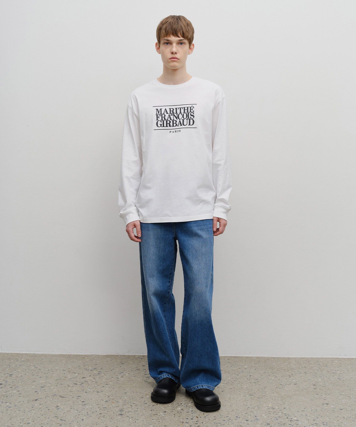 Marithe & Francois Girbaud - Classic Logo Long Sleeve (White) product image 5 | TRAB K-Fashion Australia