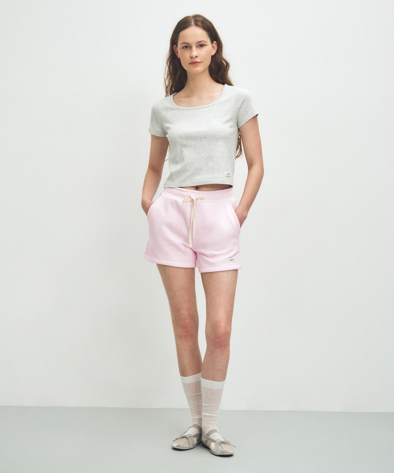 Marithe & Francois Girbaud - Basic Crop Tee (Light Heather Gray) product image 5 | TRAB K-Fashion Australia