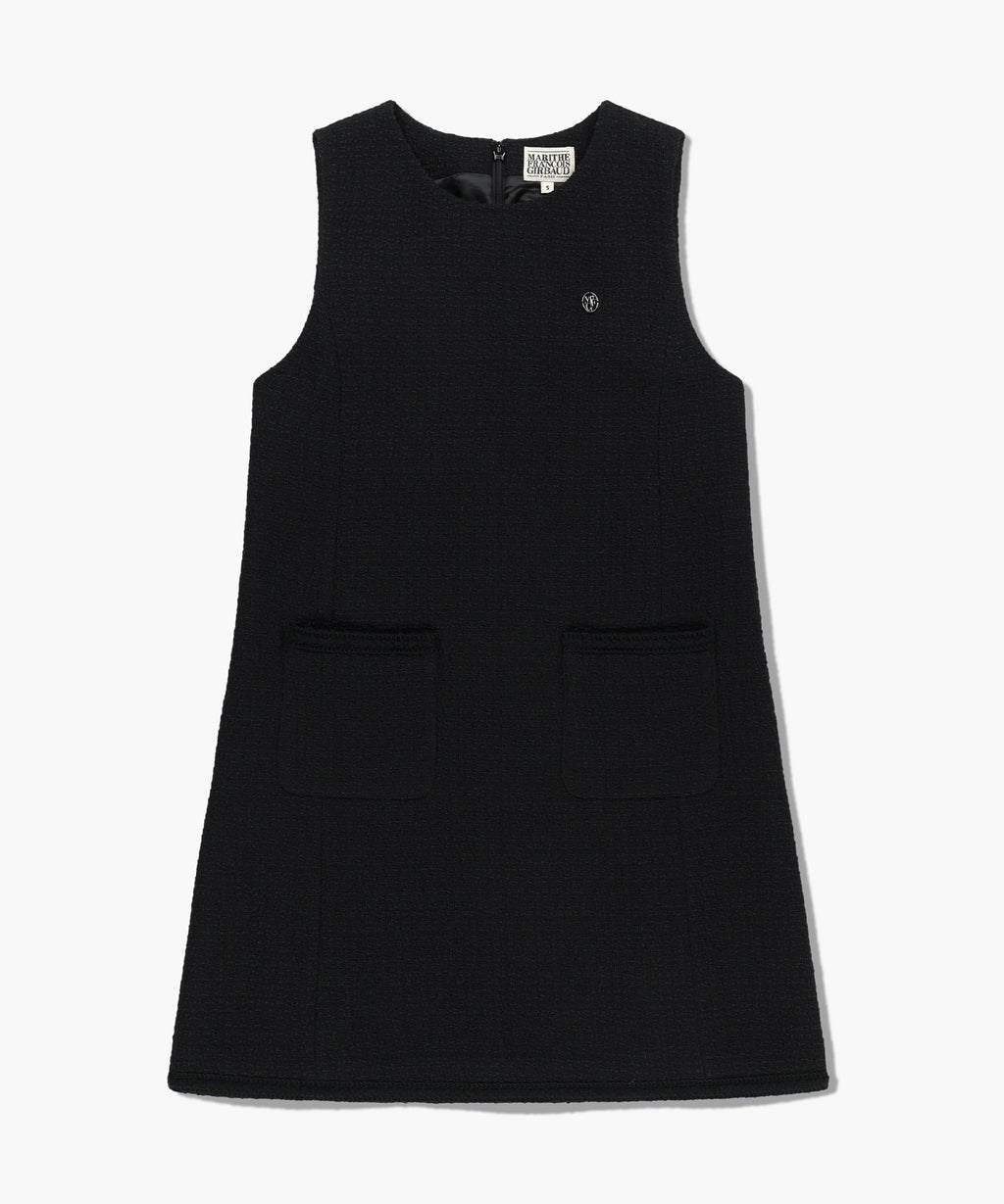 Marithe & Francois Girbaud - Tweed Sleeveless Dress (Black) product image 5 | TRAB K-Fashion Australia