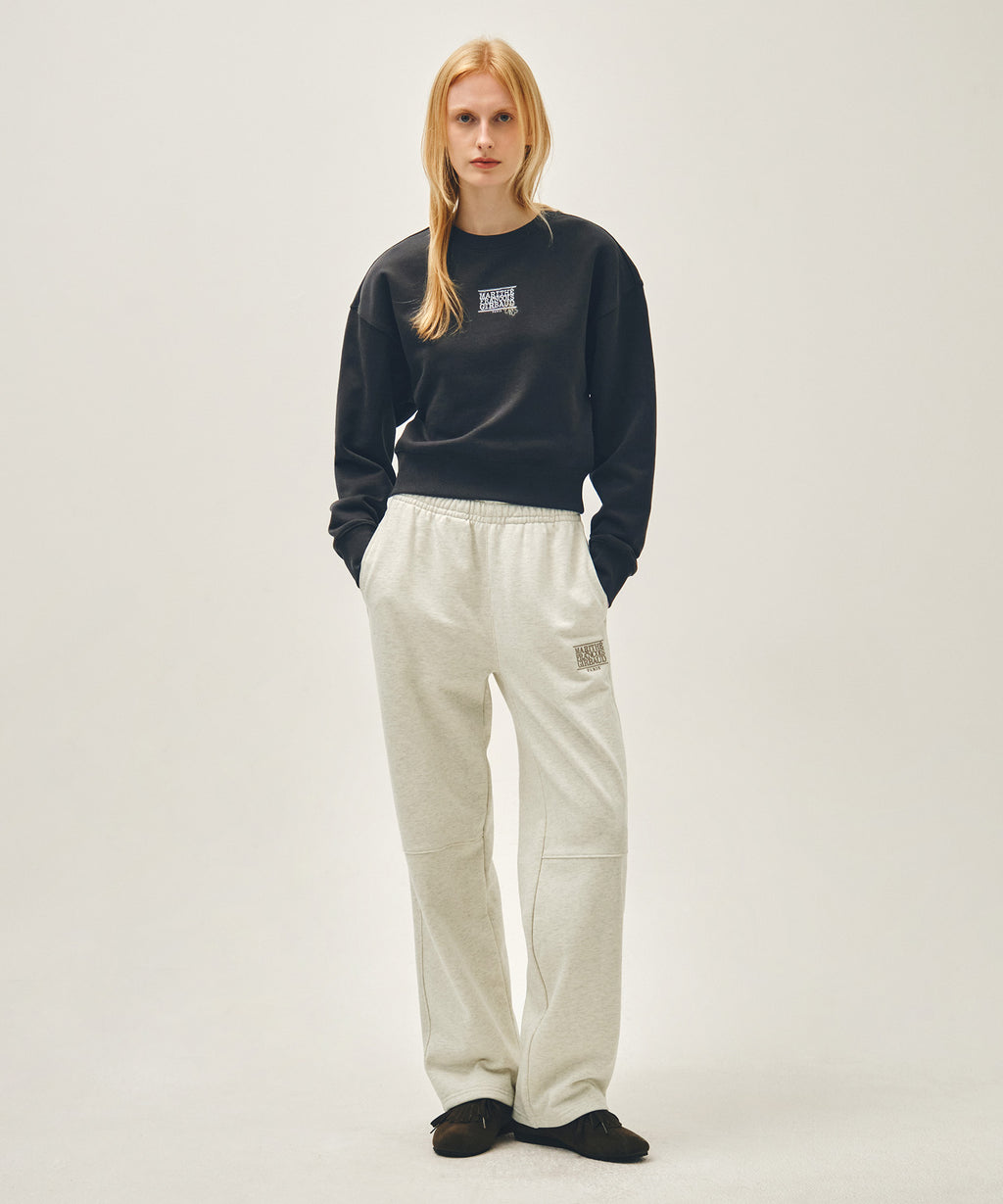 Marithe & Francois Girbaud - Flower Classic Logo Crop Sweatshirt (Charcoal) product image 5 | TRAB K-Fashion Australia