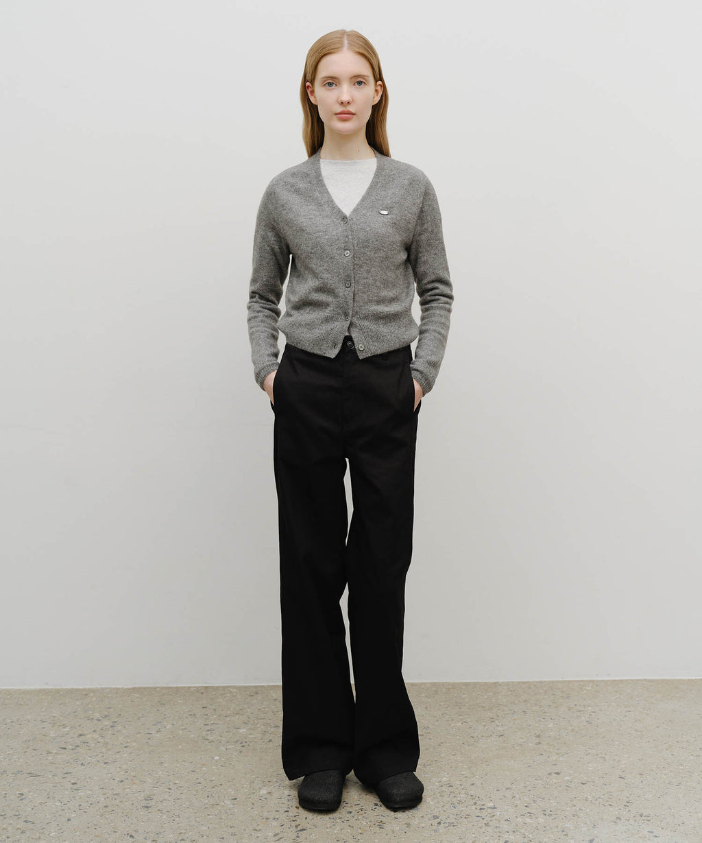 Marithe & Francois Girbaud - V-neck Crop Cardigan (Heather Gray) product image 5 | TRAB K-Fashion Australia