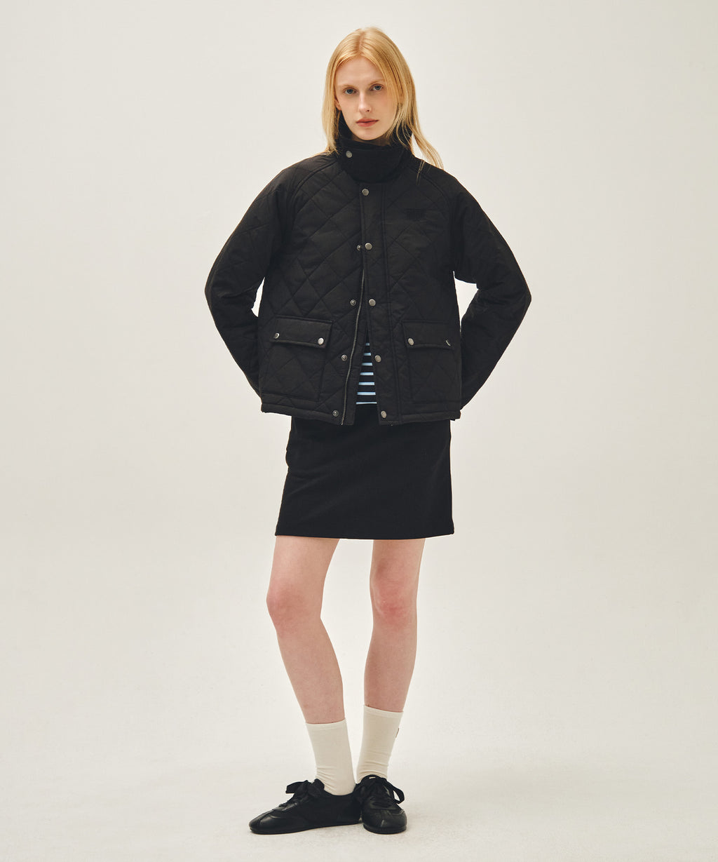 Marithe & Francois Girbaud - Corduroy Collar Quilted Jacket (Black) product image 5 | TRAB K-Fashion Australia