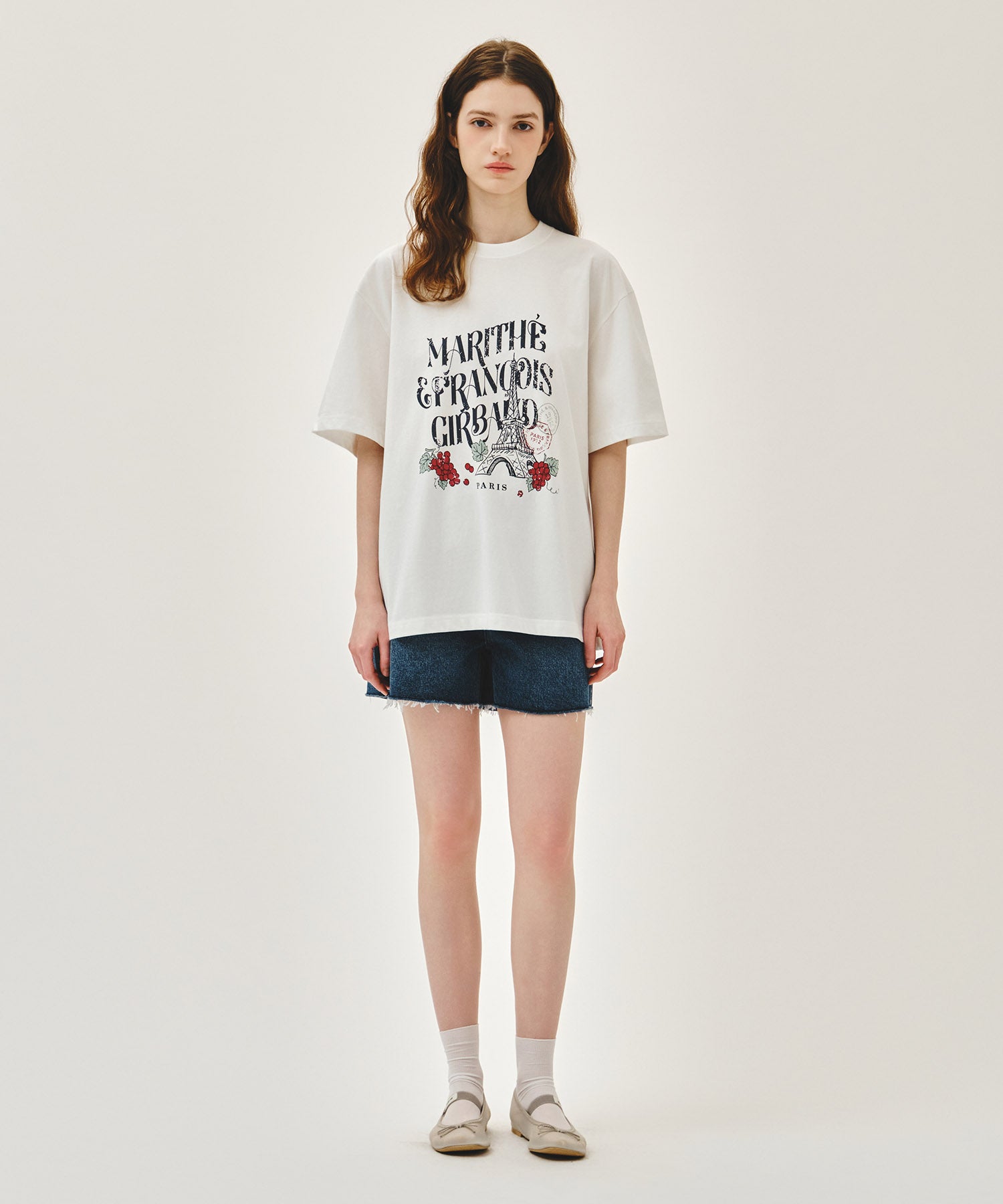 Marithe & Francois Girbaud - Vintage Eiffel Tower Logo Oversized Tee (White) product image 5 | TRAB K-Fashion Australia