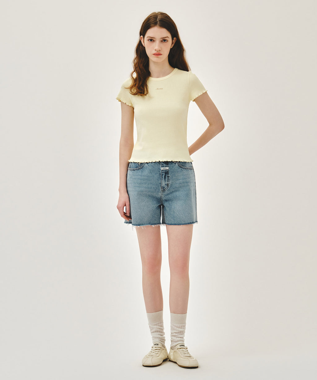 Marithe & Francois Girbaud - Rib Point Tee (Butter) product image 5 | TRAB K-Fashion Australia