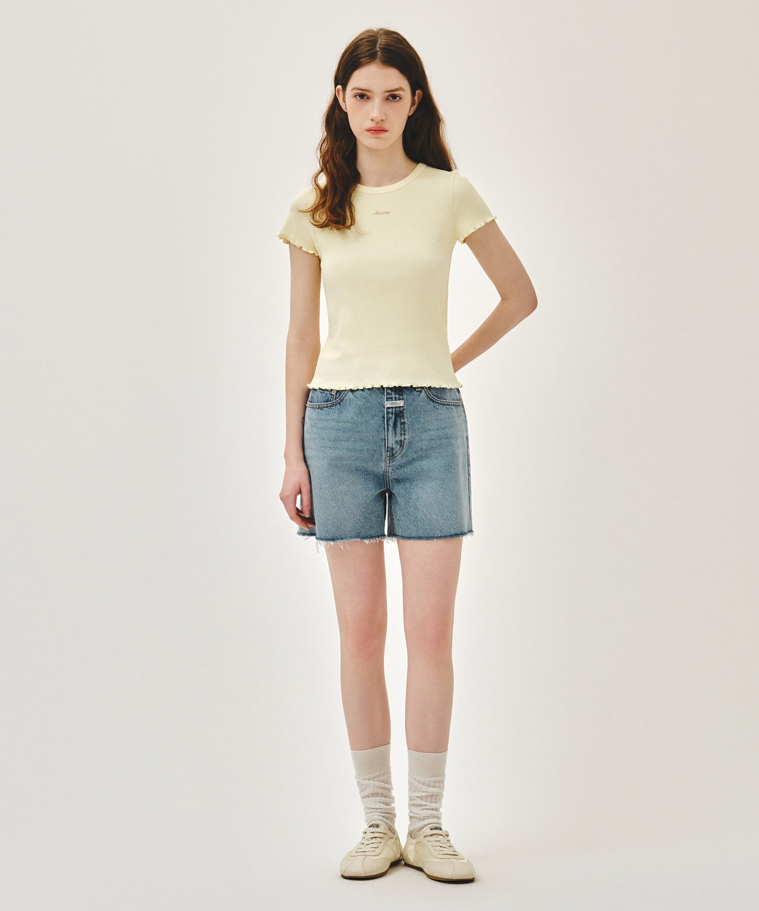 Marithe & Francois Girbaud - Rib Point Tee (Butter) product image 5 | TRAB K-Fashion Australia