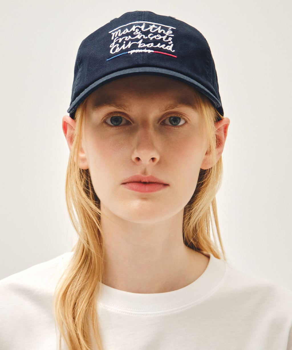 Marithe & Francois Girbaud - Drawing Classic Logo Flat Brim Cap (Navy) product image 5 | TRAB K-Fashion Australia