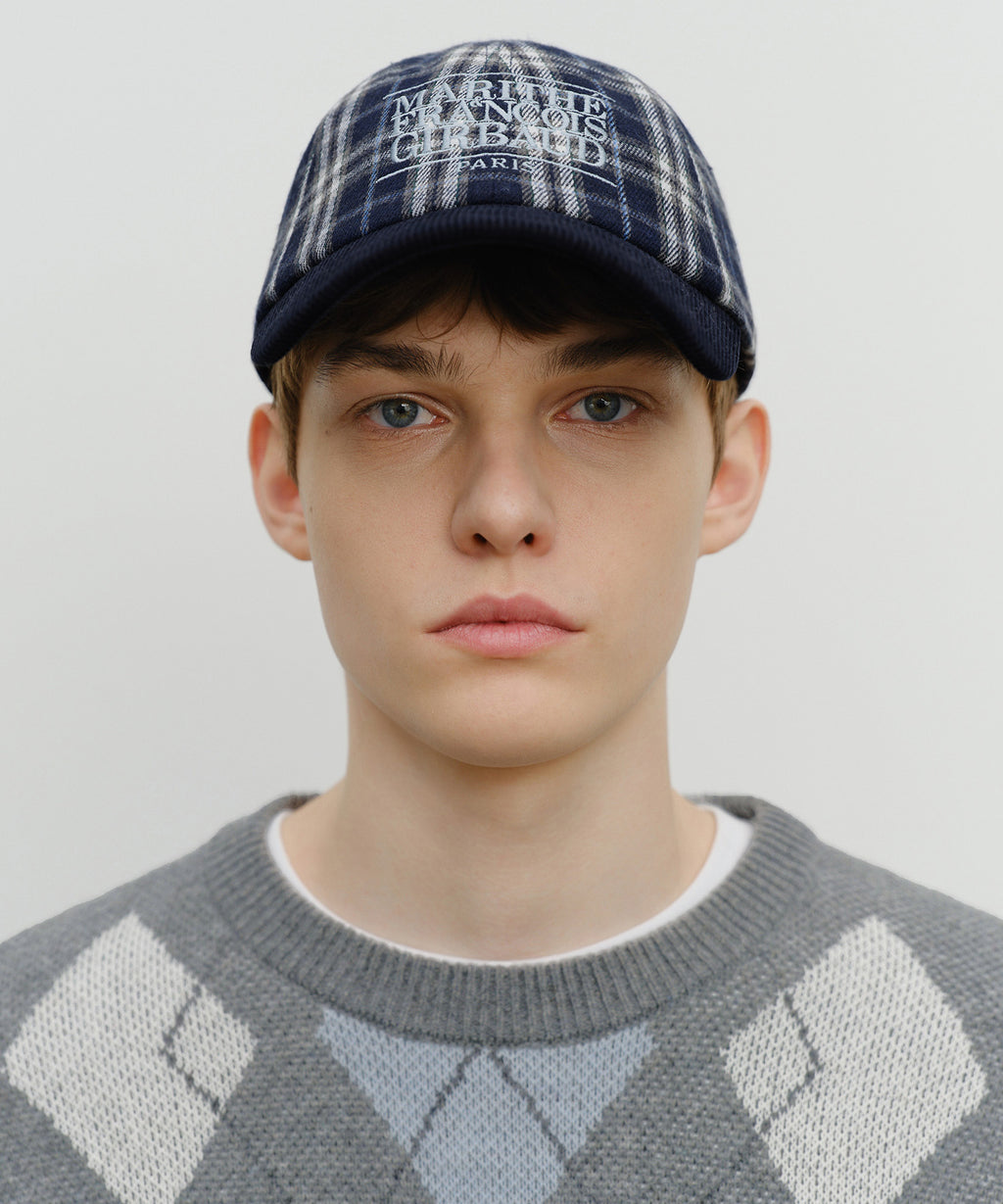 Marithe & Francois Girbaud - Classic Logo Two Tone Check Cap (Navy) product image 5 | TRAB K-Fashion Australia