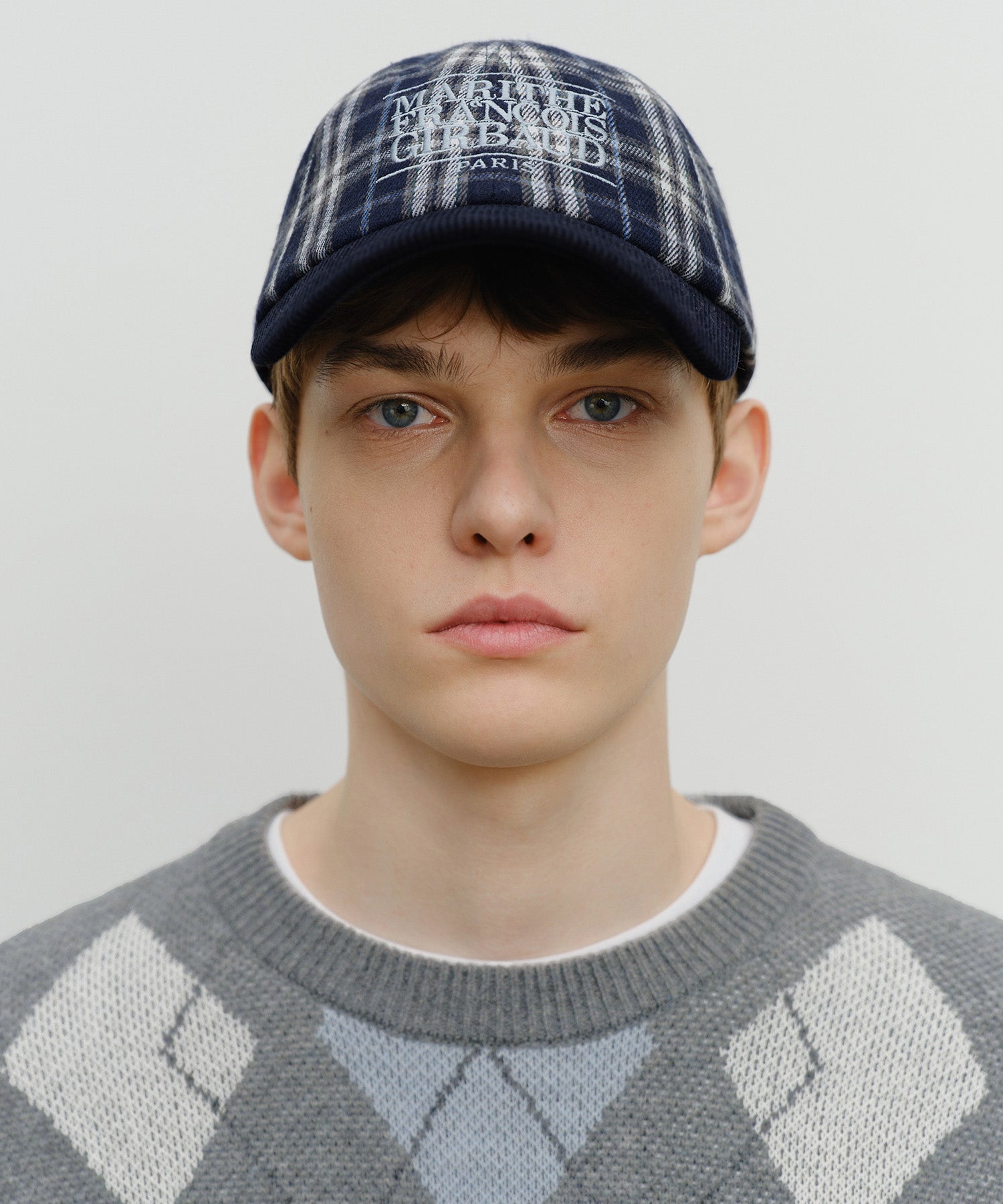 Marithe & Francois Girbaud - Classic Logo Two Tone Check Cap (Navy) product image 5 | TRAB K-Fashion Australia
