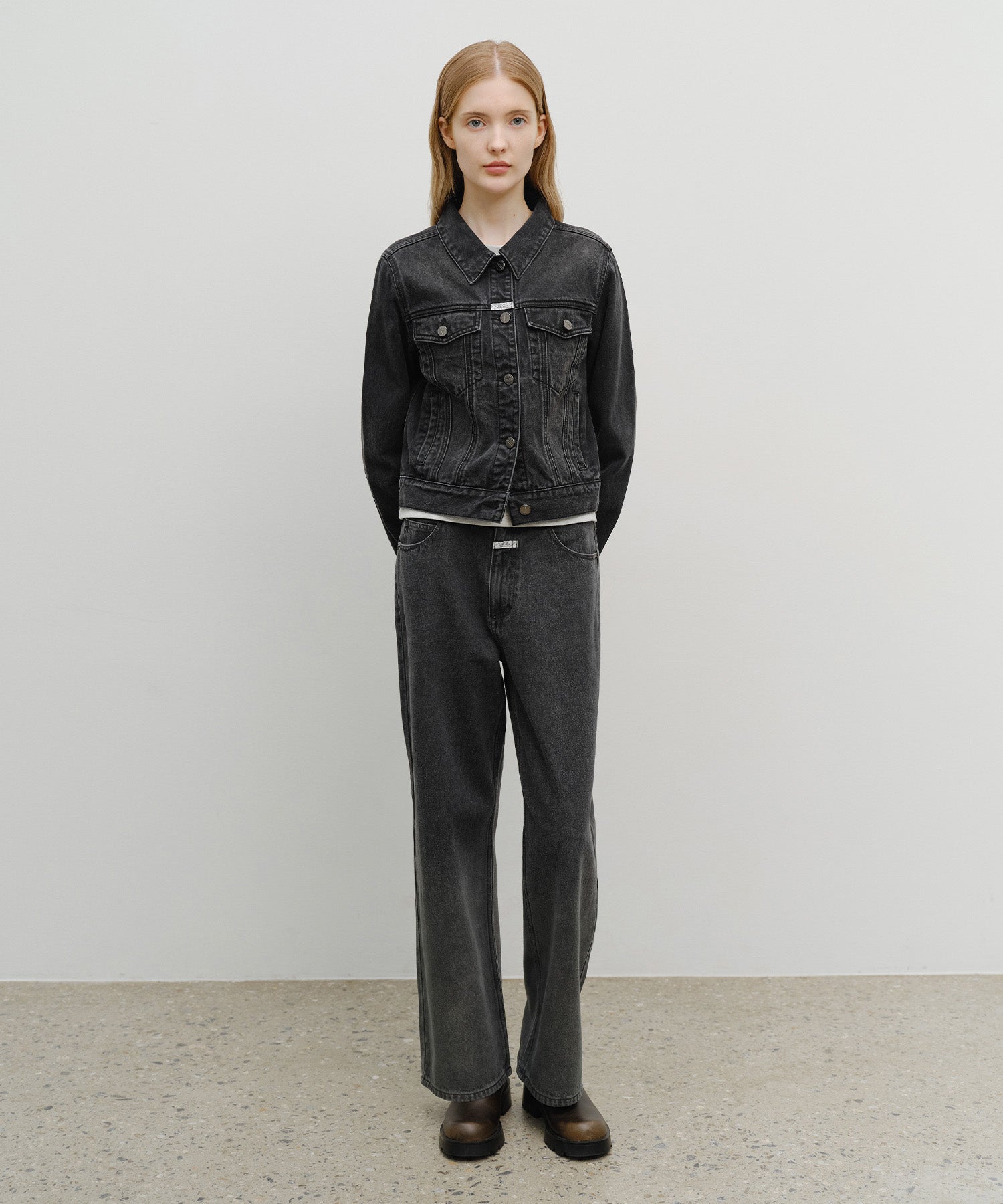 Marithe & Francois Girbaud - Denim Trucker Jacket (Black) product image 5 | TRAB K-Fashion Australia