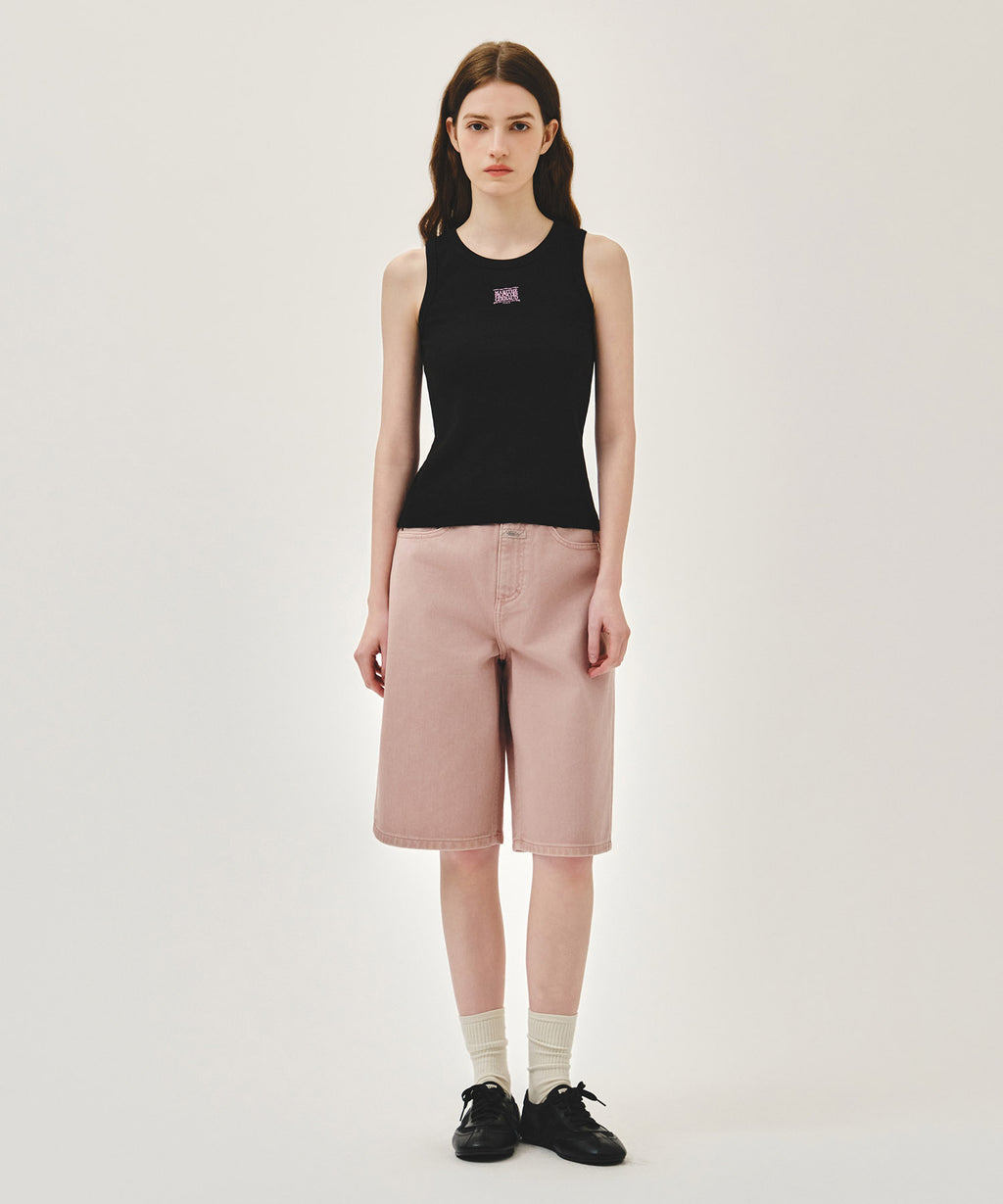 Marithe & Francois Girbaud - [Pre-order – Ships 21 Jul] Ribbon Classic Logo Sleeveless (Black) product image 5 | TRAB K-Fashion Australia