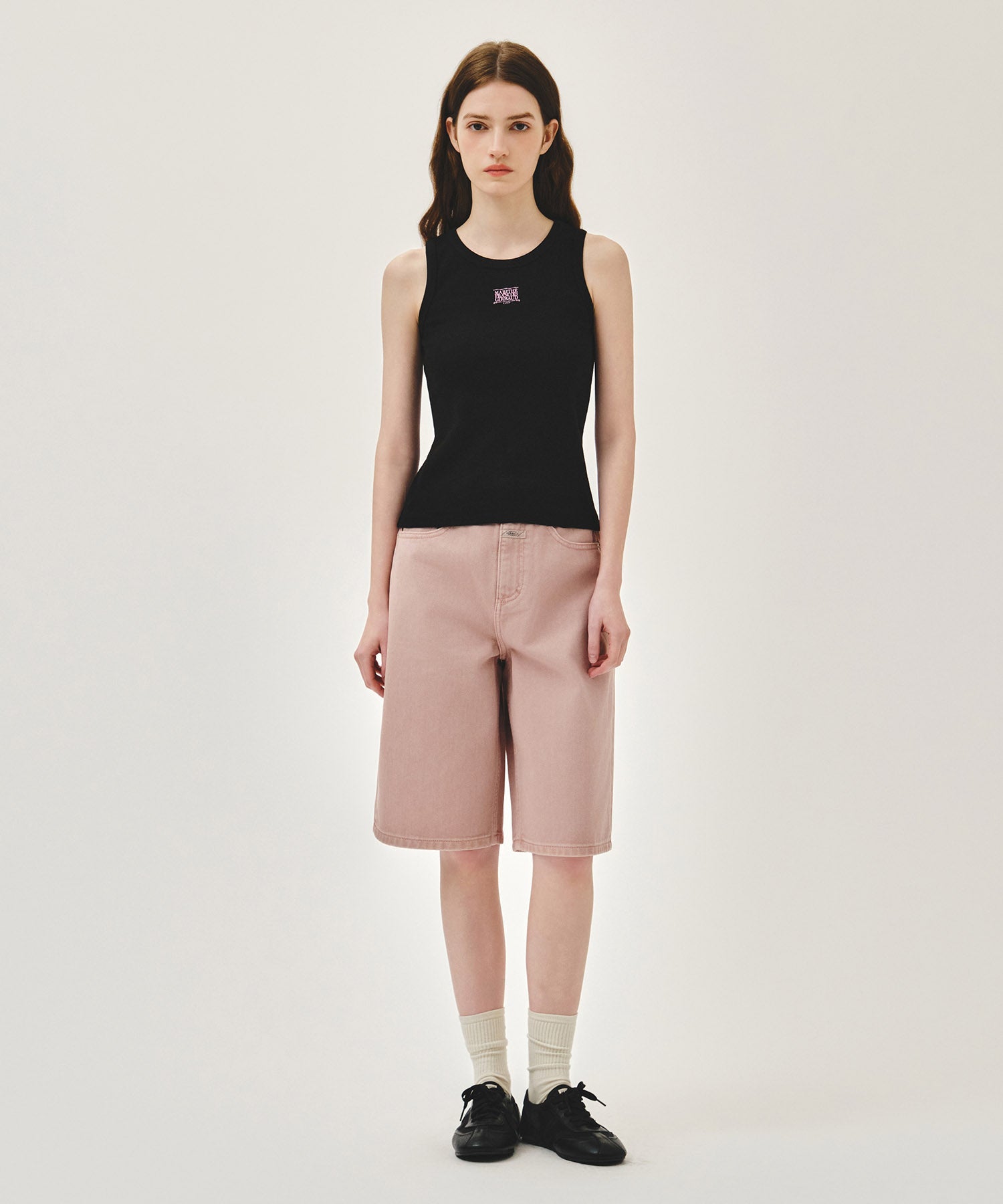 Marithe & Francois Girbaud - [Pre-order – Ships 21 Jul] Ribbon Classic Logo Sleeveless (Black) product image 5 | TRAB K-Fashion Australia