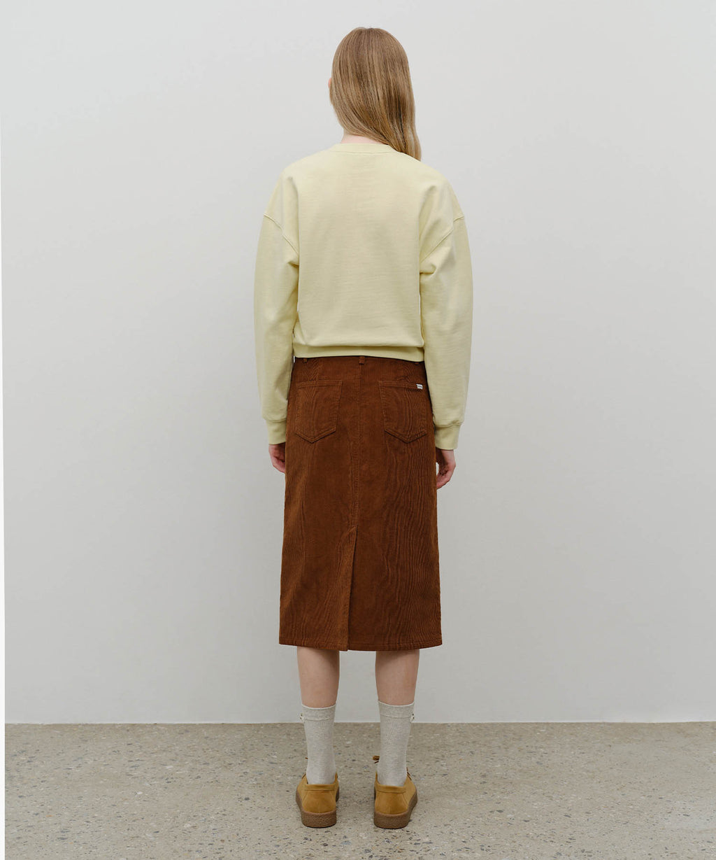 Marithe & Francois Girbaud - Classic Corduroy Midi Skirt (Brown) product image 5 | TRAB K-Fashion Australia