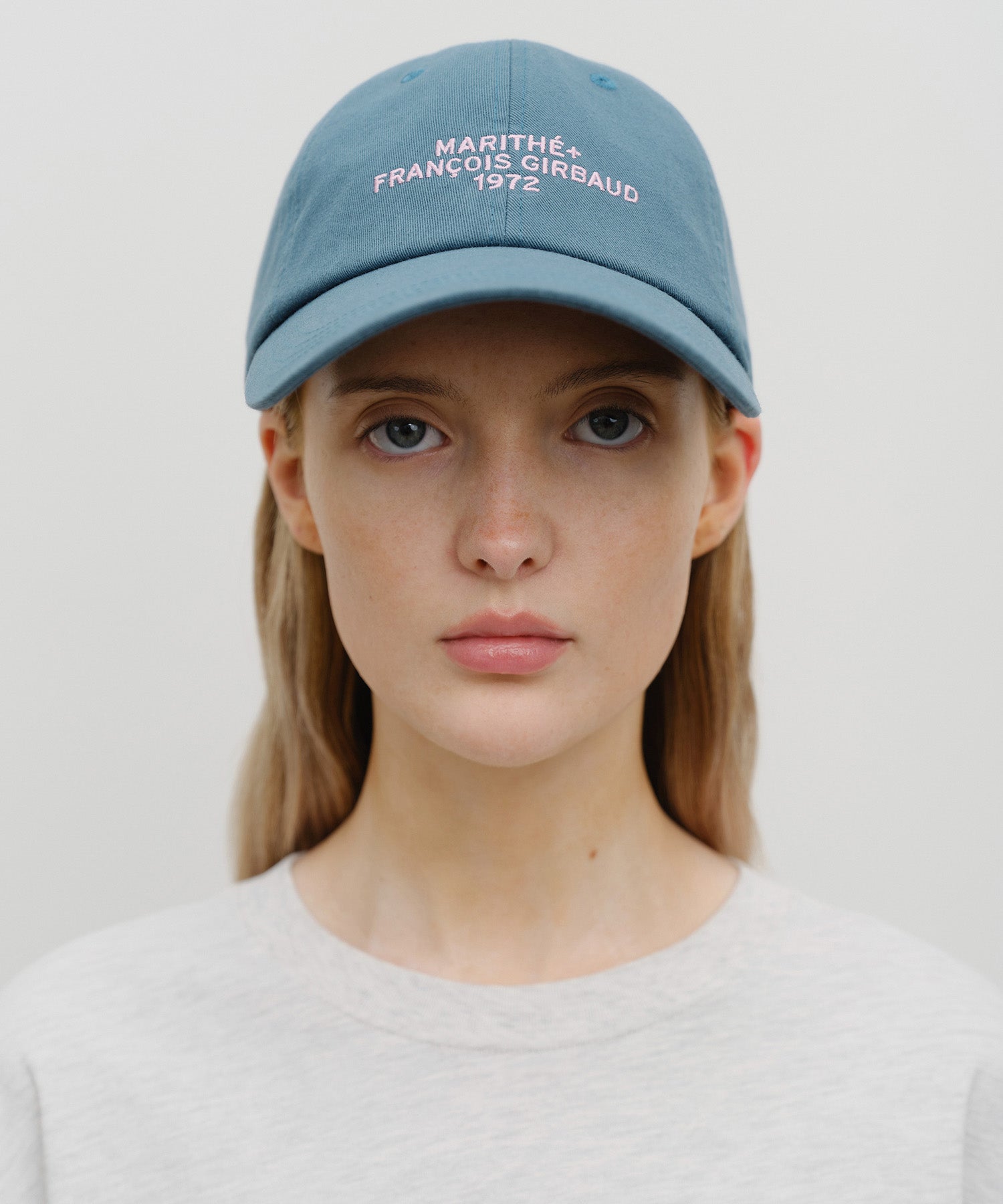 Marithe & Francois Girbaud - Lettering Logo Ball Cap (Stone Blue) product image 5 | TRAB K-Fashion Australia