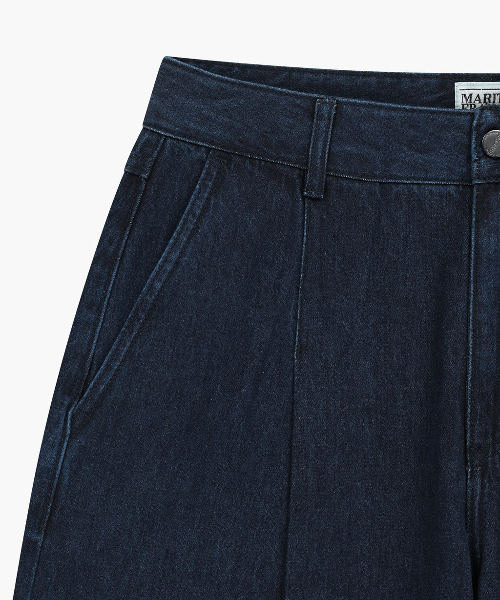 Marithe & Francois Girbaud - Wide Fit Tuck Denim Pants (Indigo) product image 5 | TRAB K-Fashion Australia