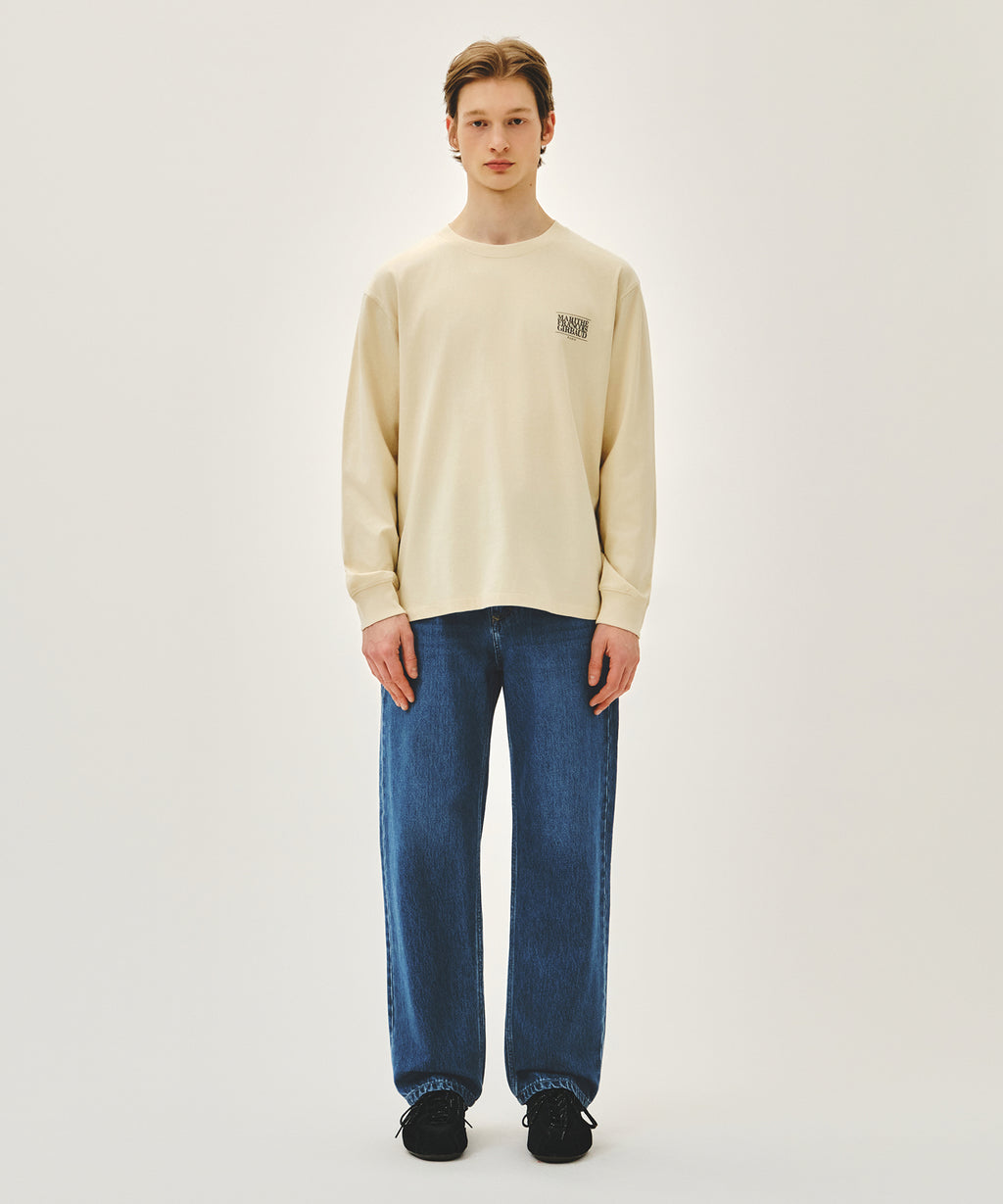 Marithe & Francois Girbaud - Back Classic Logo Long Sleeve Tee (Butter) product image 5 | TRAB K-Fashion Australia