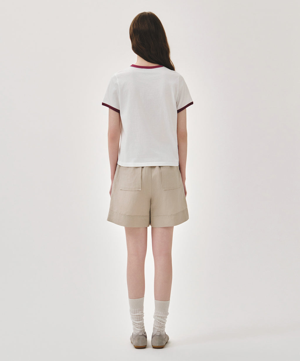 Marithe & Francois Girbaud - Easy Linen Shorts (Light Beige) product image 5 | TRAB K-Fashion Australia