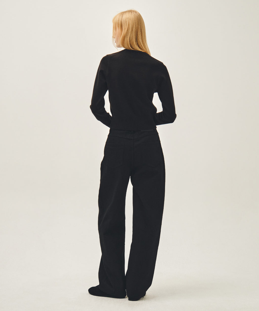 Marithe & Francois Girbaud - Curved Denim Pants (Black) product image 5 | TRAB K-Fashion Australia