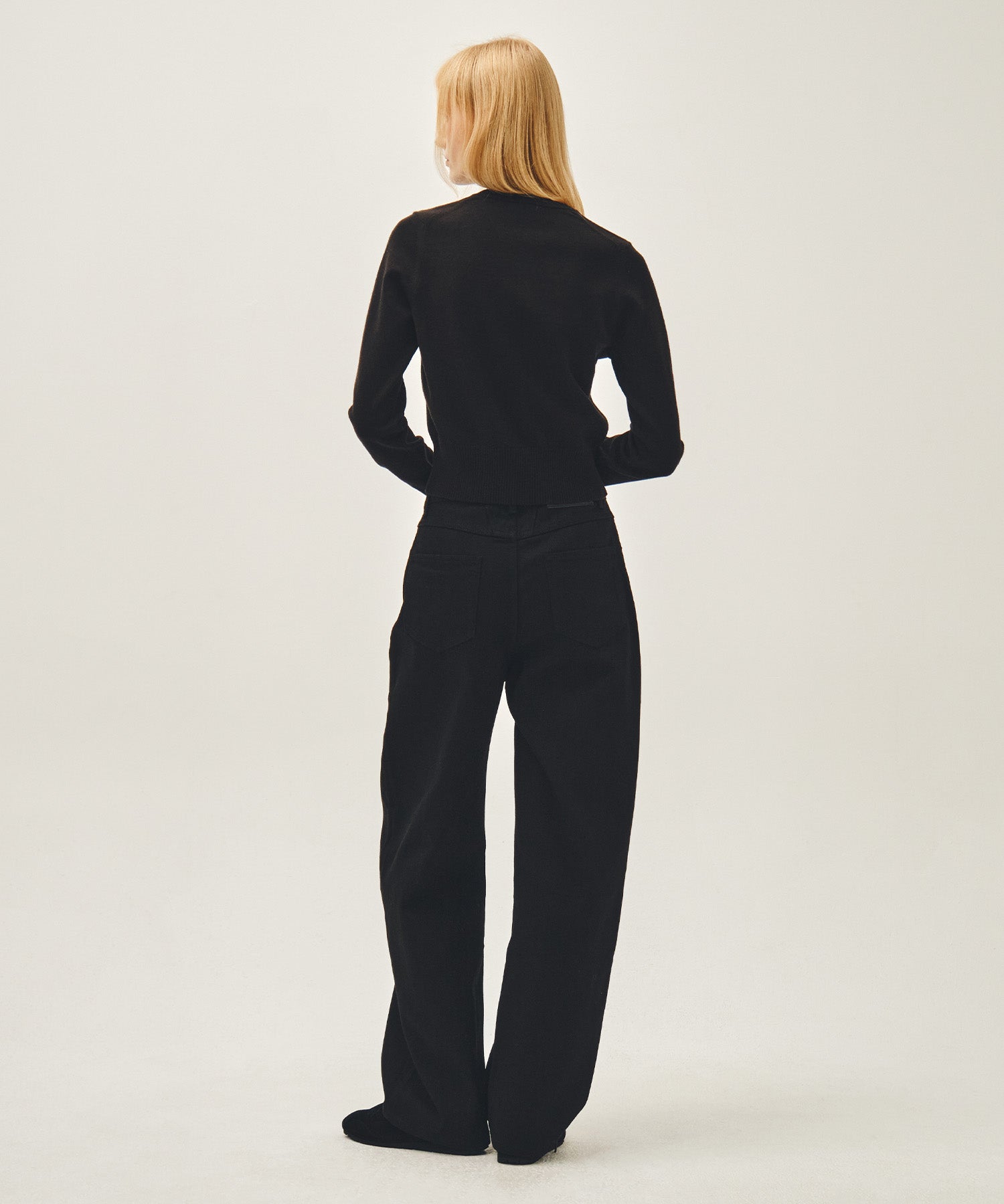 Marithe & Francois Girbaud - Curved Denim Pants (Black) product image 5 | TRAB K-Fashion Australia