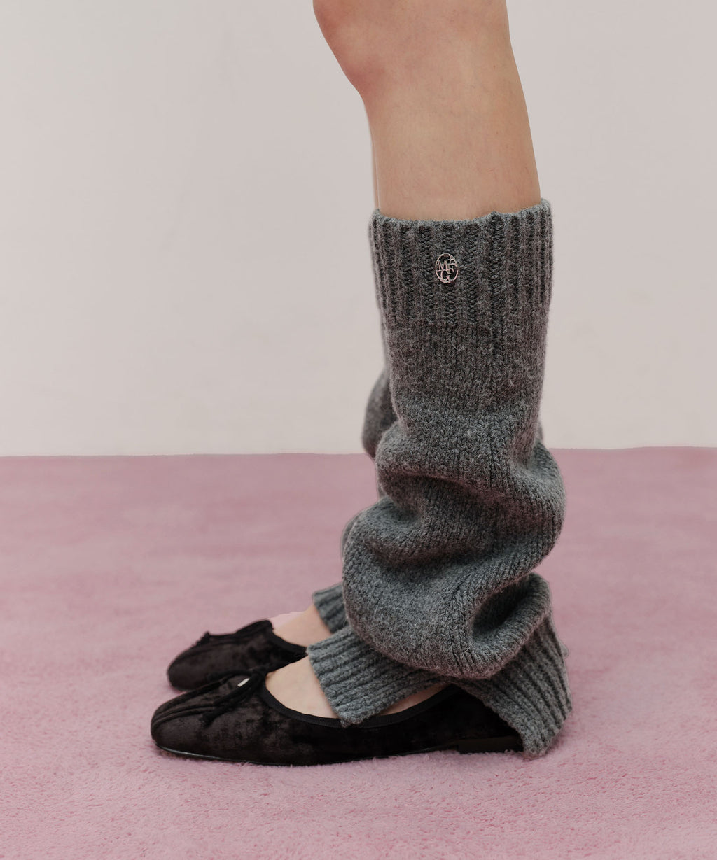 Marithe & Francois Girbaud - Knit Leg Warmer (Charcoal) product image 5 | TRAB K-Fashion Australia