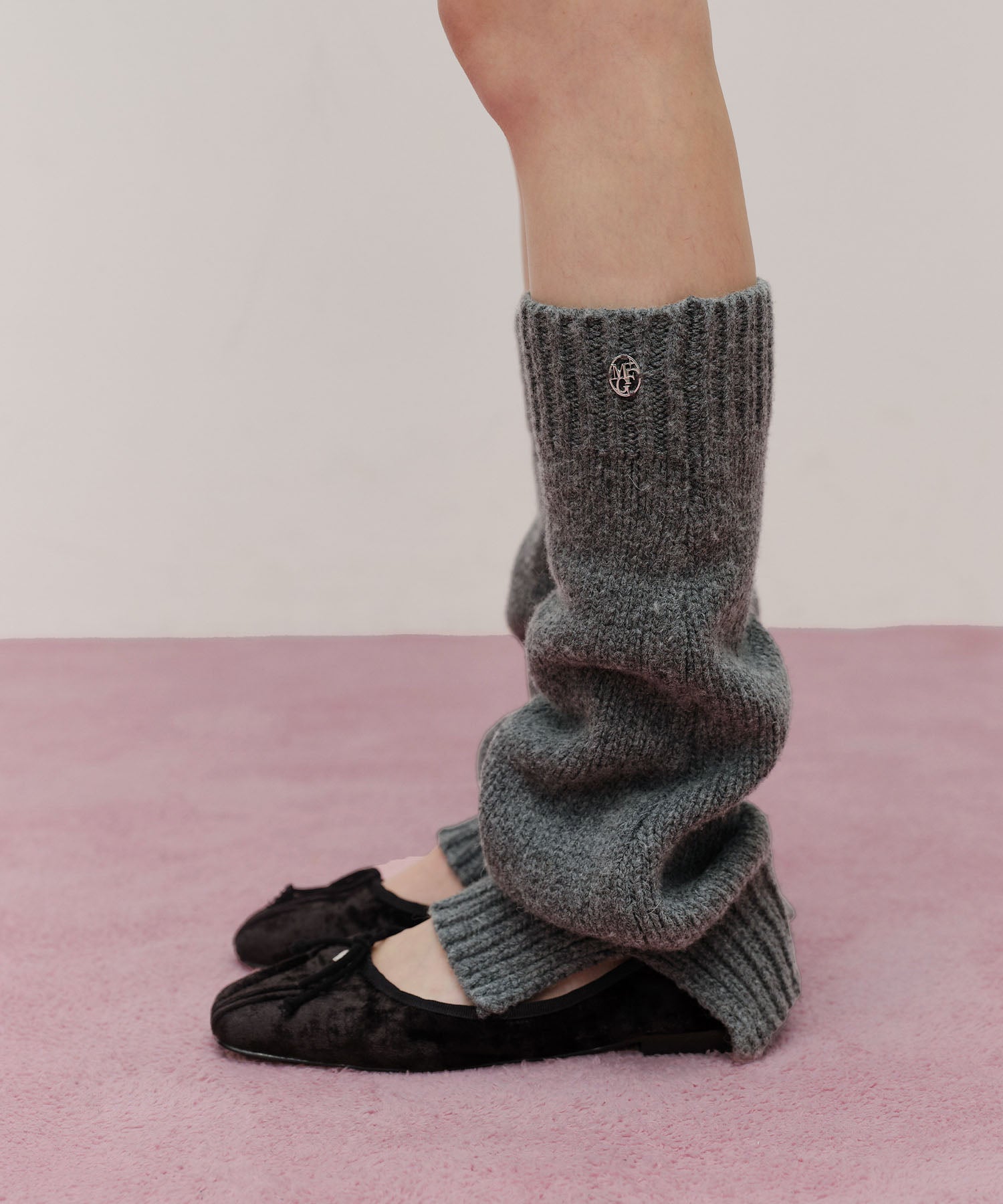 Marithe & Francois Girbaud - Knit Leg Warmer (Charcoal) product image 5 | TRAB K-Fashion Australia