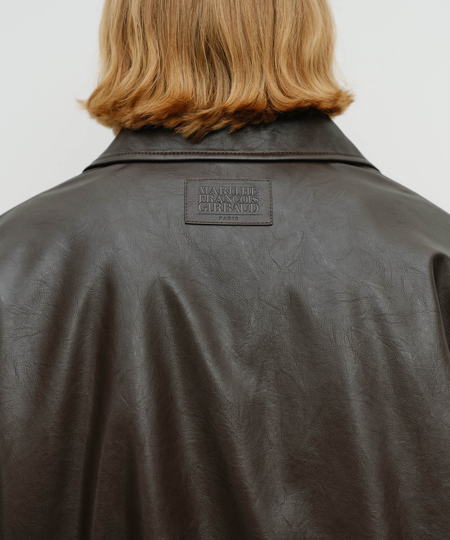 Marithe & Francois Girbaud - Faux Leather Padded Jacket (Brown) product image 7 | TRAB K-Fashion Australia