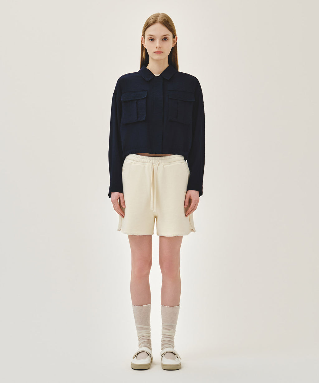 Marithe & Francois Girbaud - Crop Sheer Jacket (Navy) product image 5 | TRAB K-Fashion Australia