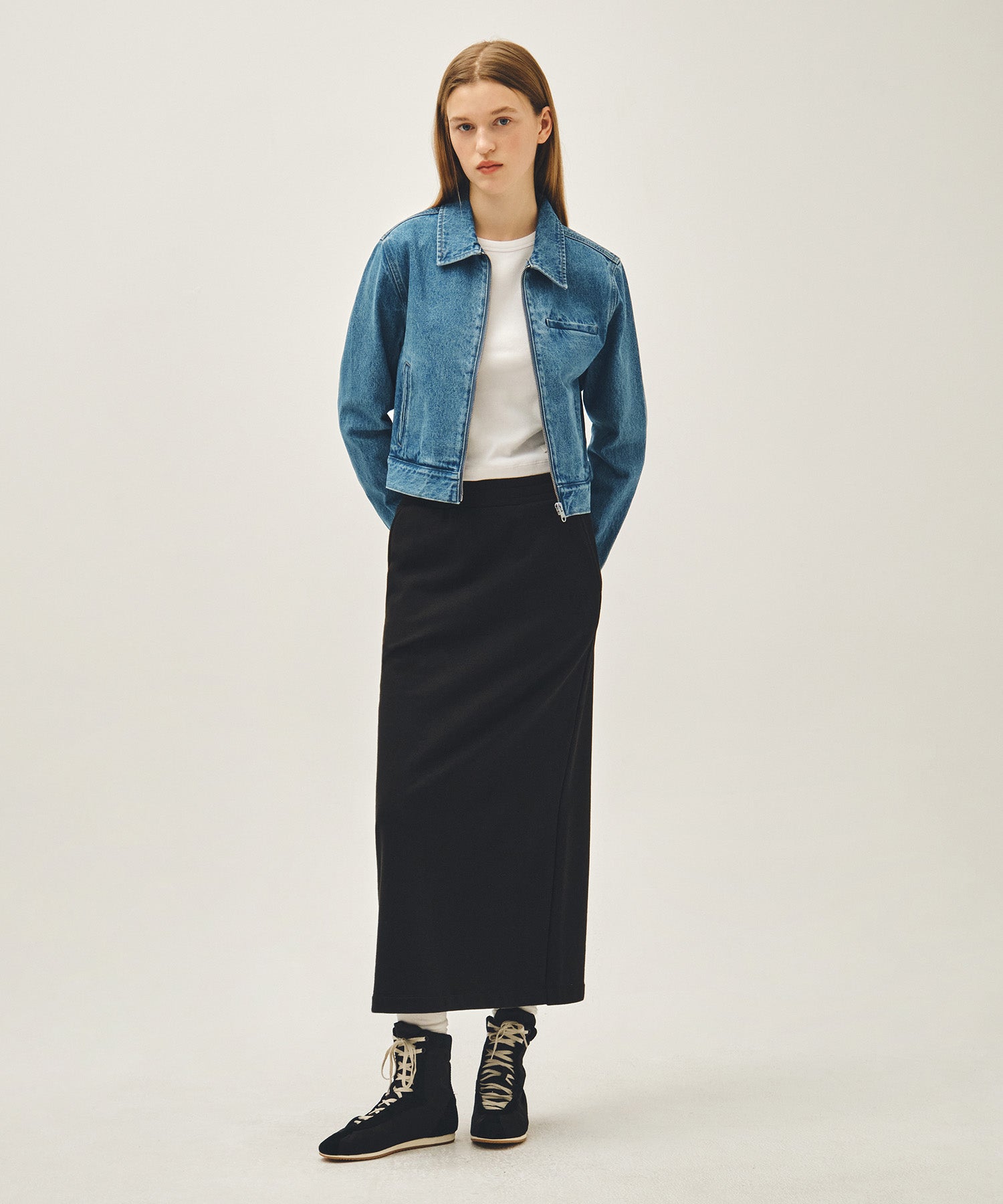 Marithe & Francois Girbaud - Crop Denim Blouson Jacket (Blue) product image 5 | TRAB K-Fashion Australia