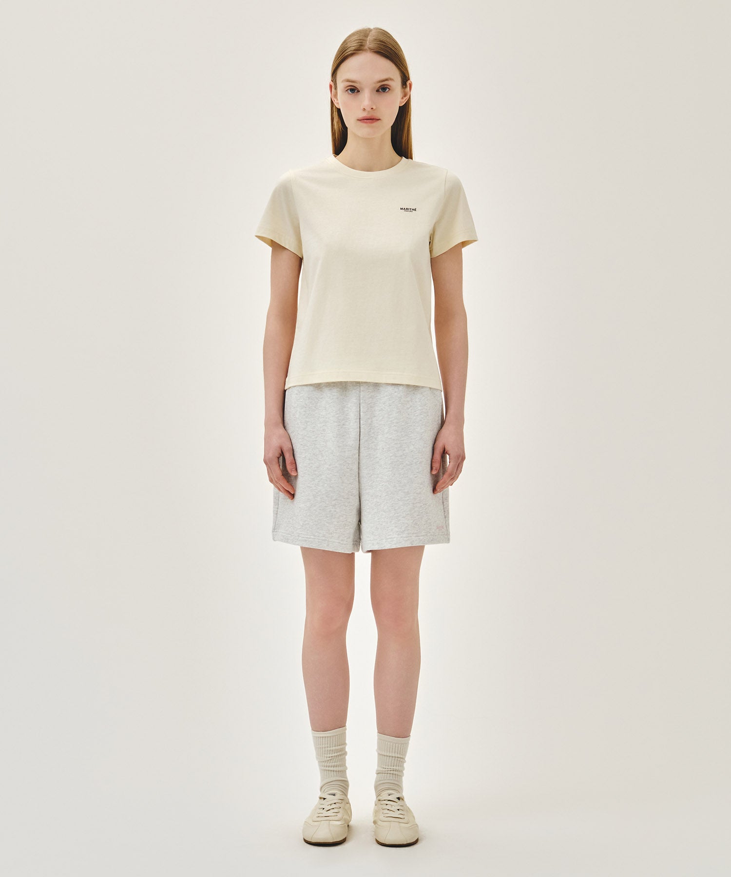 Marithe & Francois Girbaud - Small Regular Logo Tee (Cream) product image 5 | TRAB K-Fashion Australia