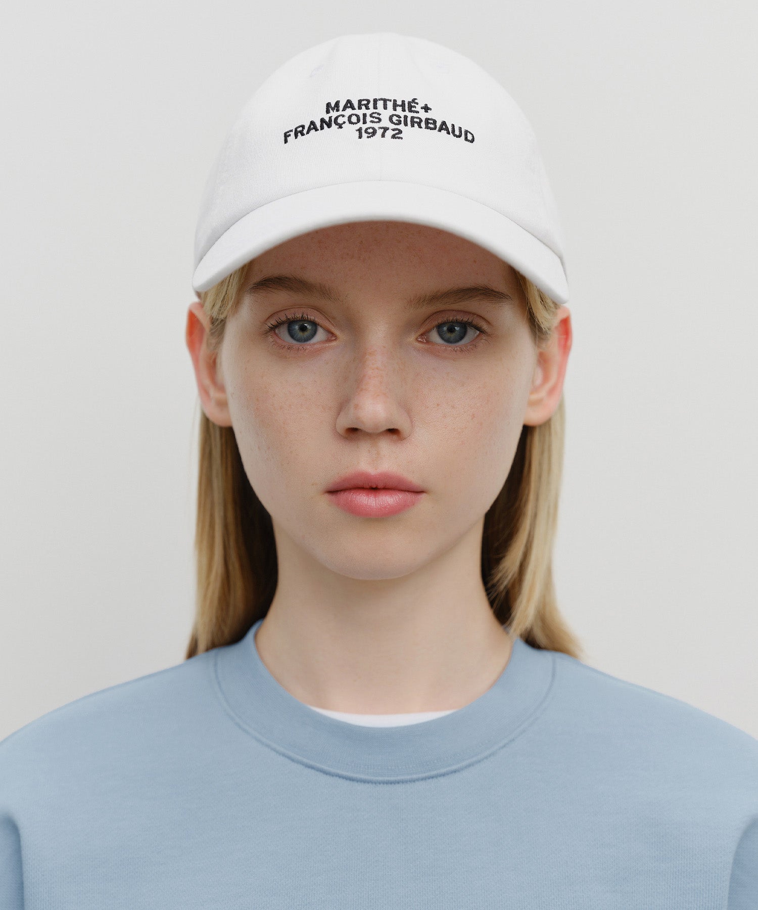 Marithe & Francois Girbaud - Lettering Logo Ball Cap (White) product image 5 | TRAB K-Fashion Australia