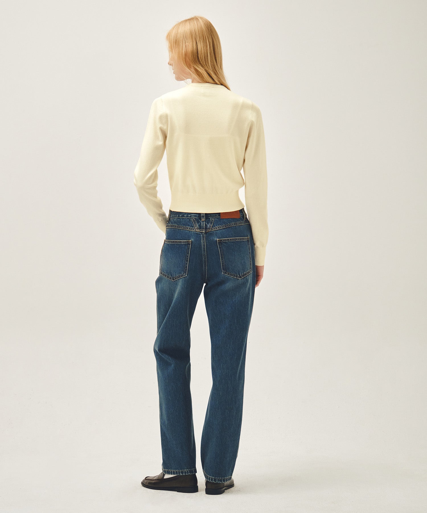 Marithe & Francois Girbaud - Slim Straight Denim Pants (Dark Blue) product image 5 | TRAB K-Fashion Australia