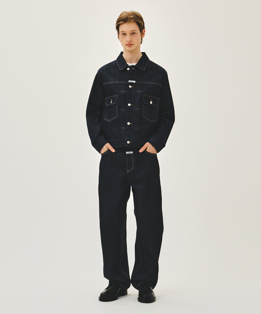 Marithe & Francois Girbaud - Selvage Denim Trucker Jacket (Indigo) product image 5 | TRAB K-Fashion Australia