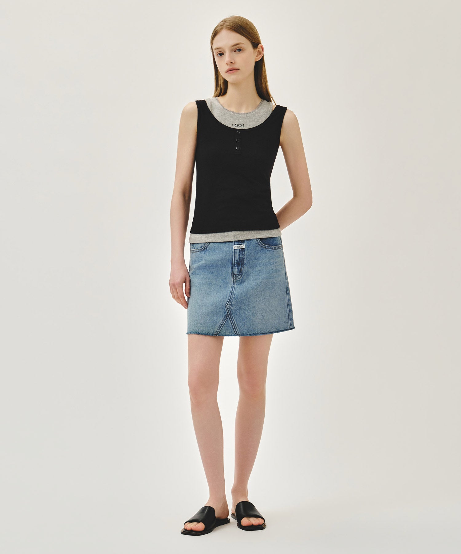 Marithe & Francois Girbaud - Layered Sleeveless (Black) product image 5 | TRAB K-Fashion Australia
