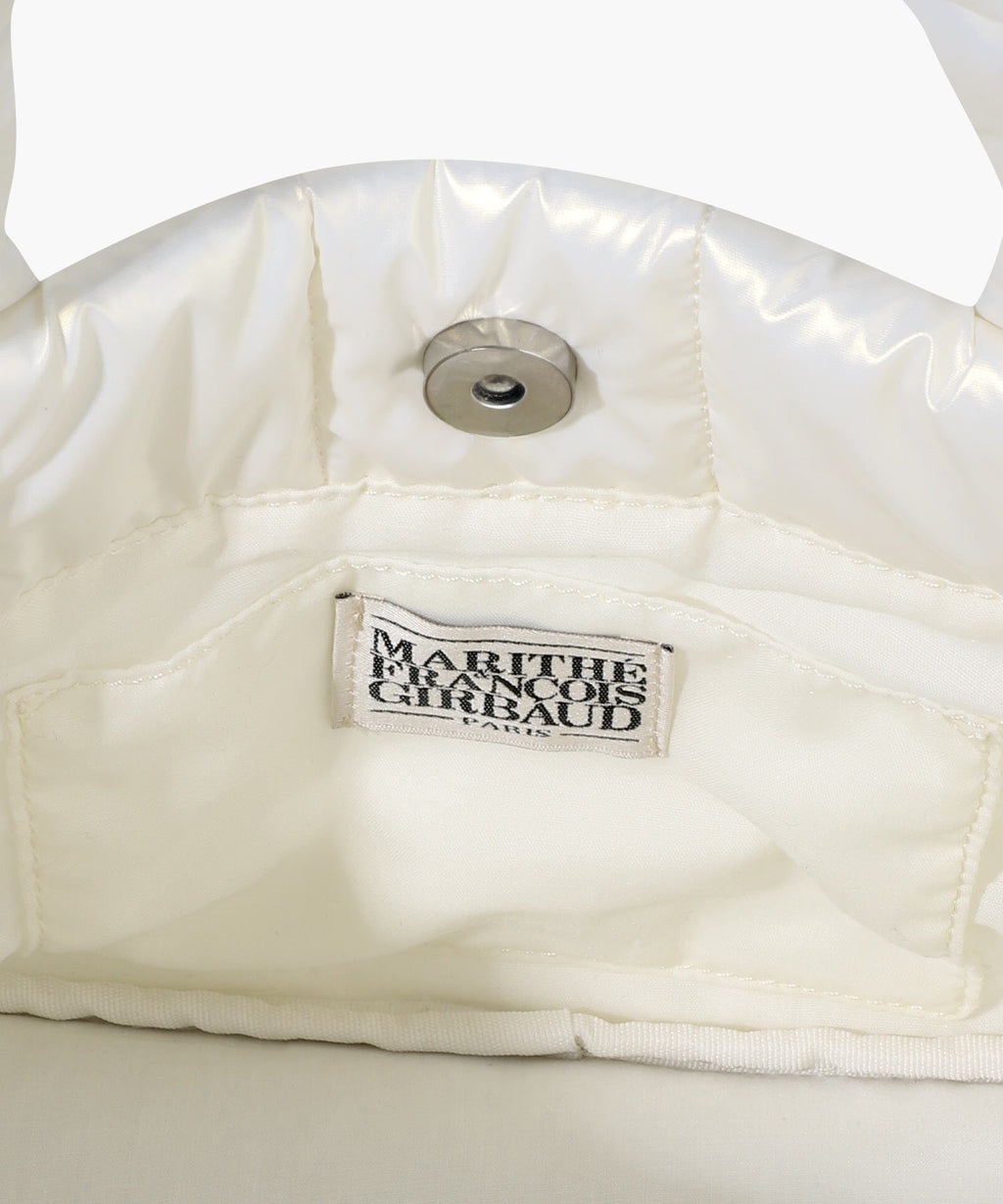 Marithe & Francois Girbaud - Classic Logo Matt Metallic Padding Bag (Ivory) product image 5 | TRAB K-Fashion Australia