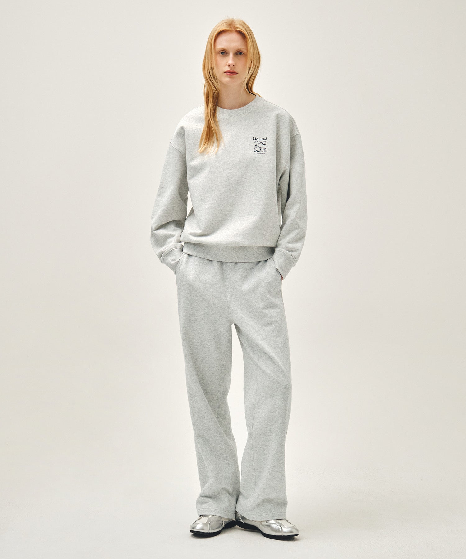 Marithe & Francois Girbaud - Lemon Graphic Oversized Sweatshirt (Light Heather Gray) product image 5 | TRAB K-Fashion Australia