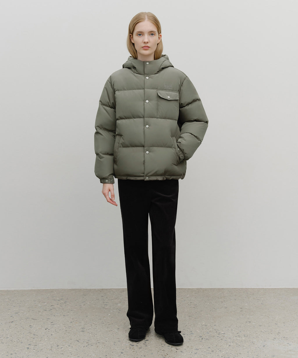 Marithe & Francois Girbaud - Hooded Chest Pocket Down Jacket (Gray) product image 5 | TRAB K-Fashion Australia