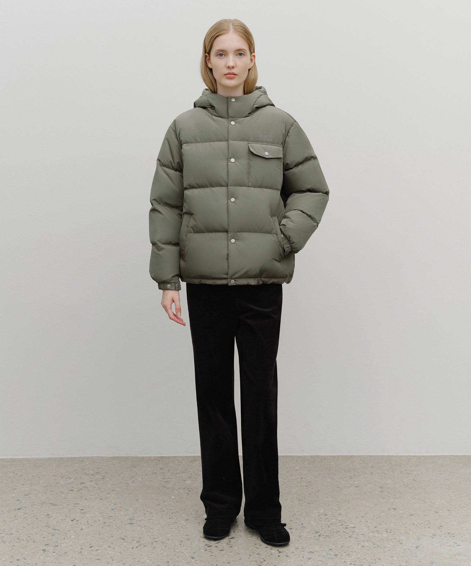 Marithe & Francois Girbaud - Hooded Chest Pocket Down Jacket (Gray) product image 5 | TRAB K-Fashion Australia