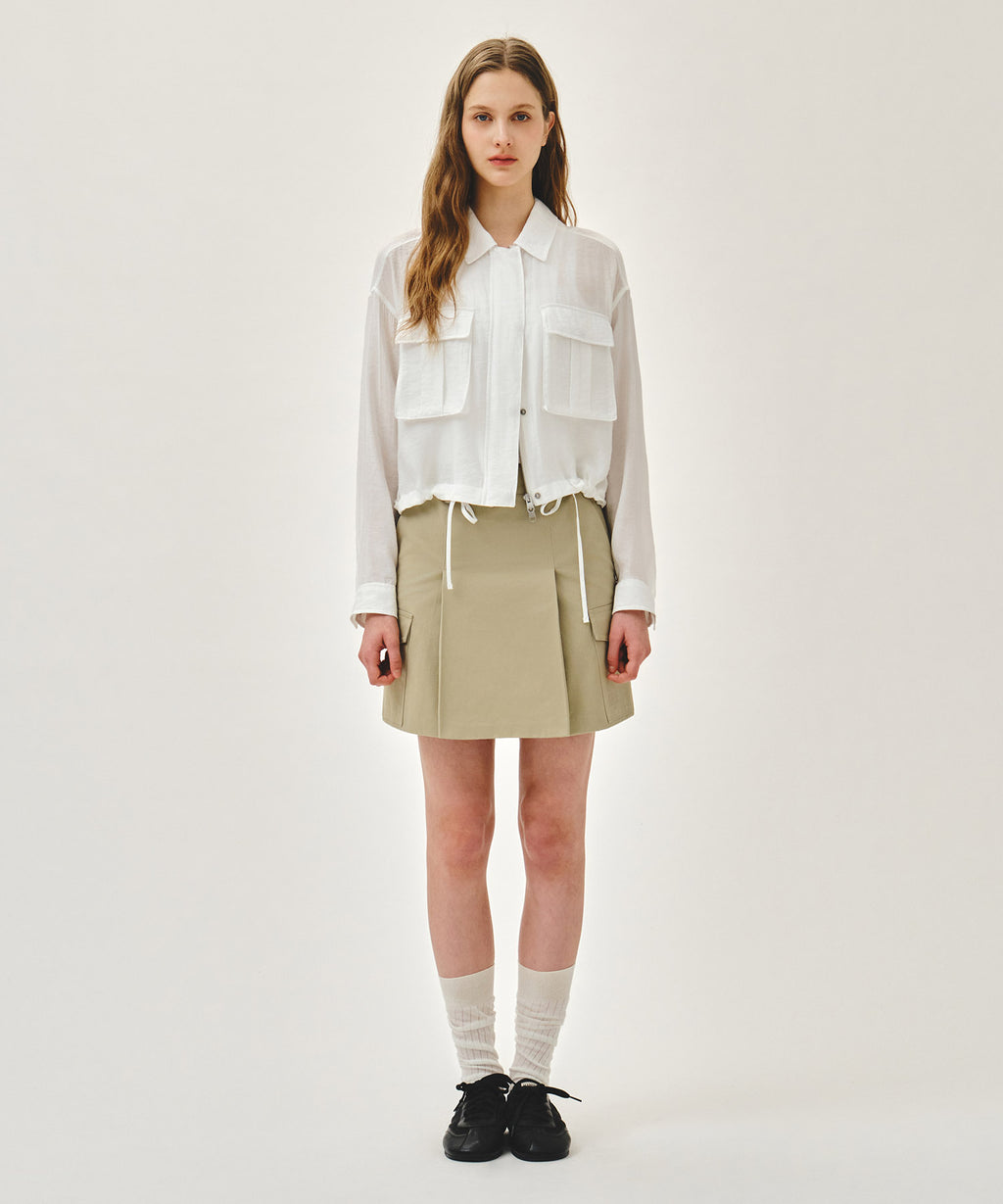 Marithe & Francois Girbaud - Crop Sheer Jacket (White) product image 5 | TRAB K-Fashion Australia