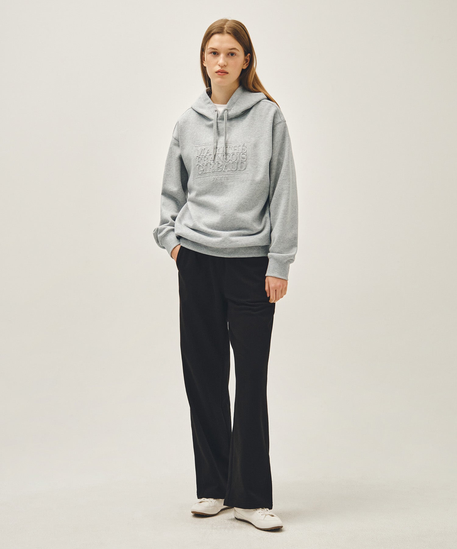 Marithe & Francois Girbaud - Embo Classic Logo Hoodie (Heather Gray) product image 5 | TRAB K-Fashion Australia