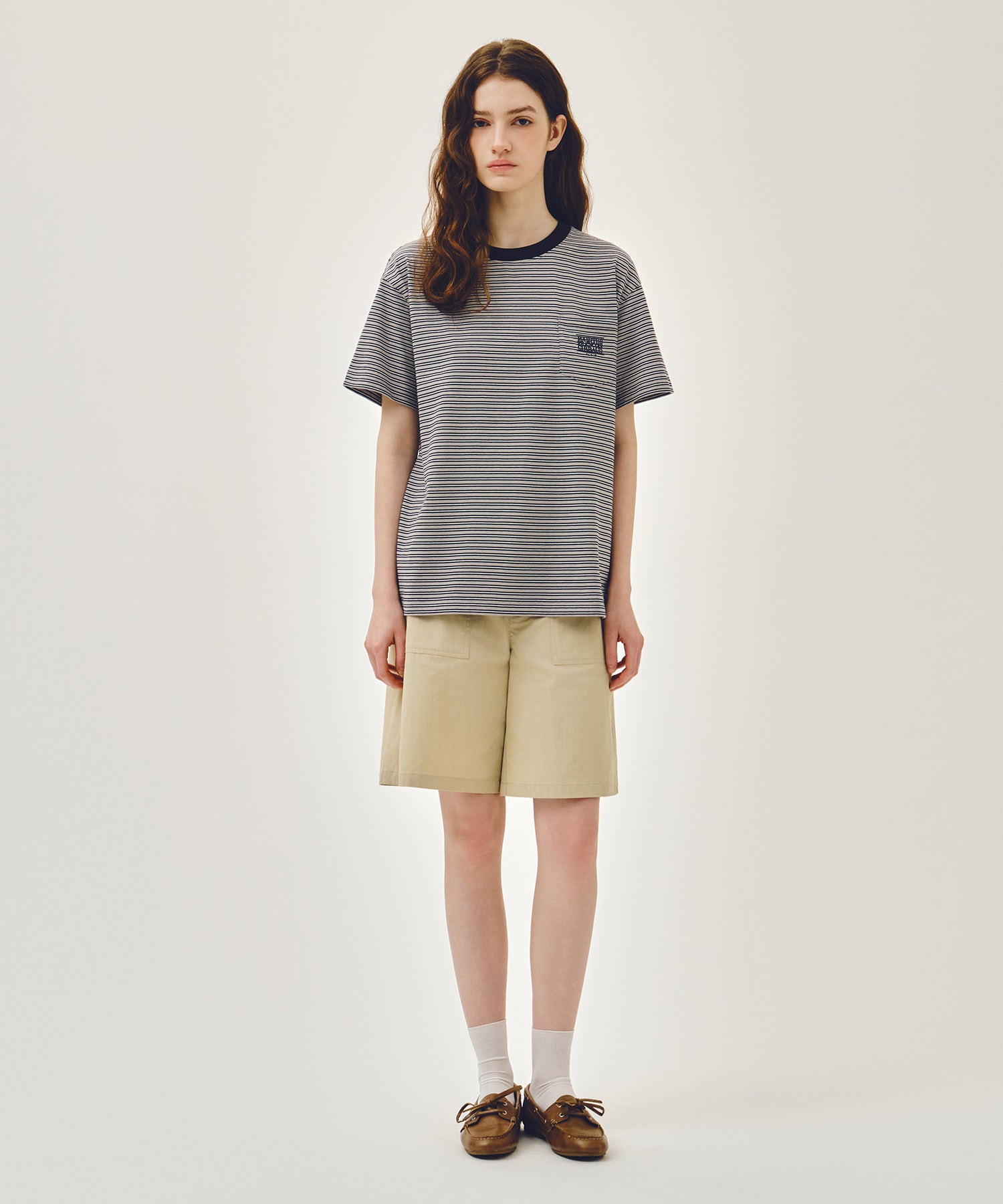 Marithe & Francois Girbaud - [Pre-order – Ships 19 Jun] Small Classic Logo Stripe Ringer Tee (Navy) product image 5 | TRAB K-Fashion Australia