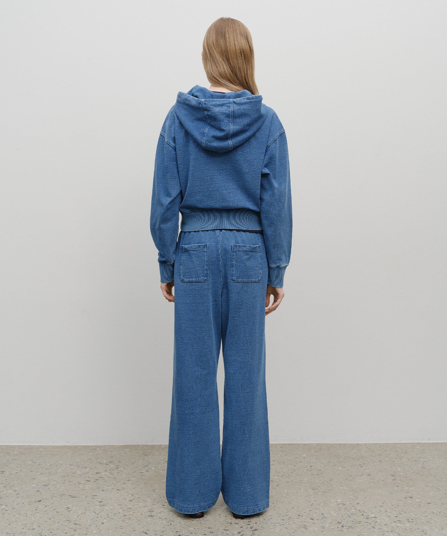 Marithe & Francois Girbaud - Embroidery Classic Logo Sweat Pants (Blue) product image 5 | TRAB K-Fashion Australia